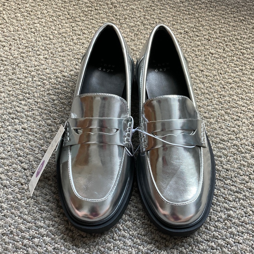 Women’s Silver Loafers